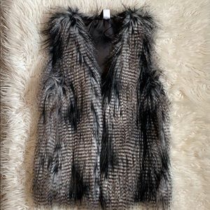 Faux fur vest